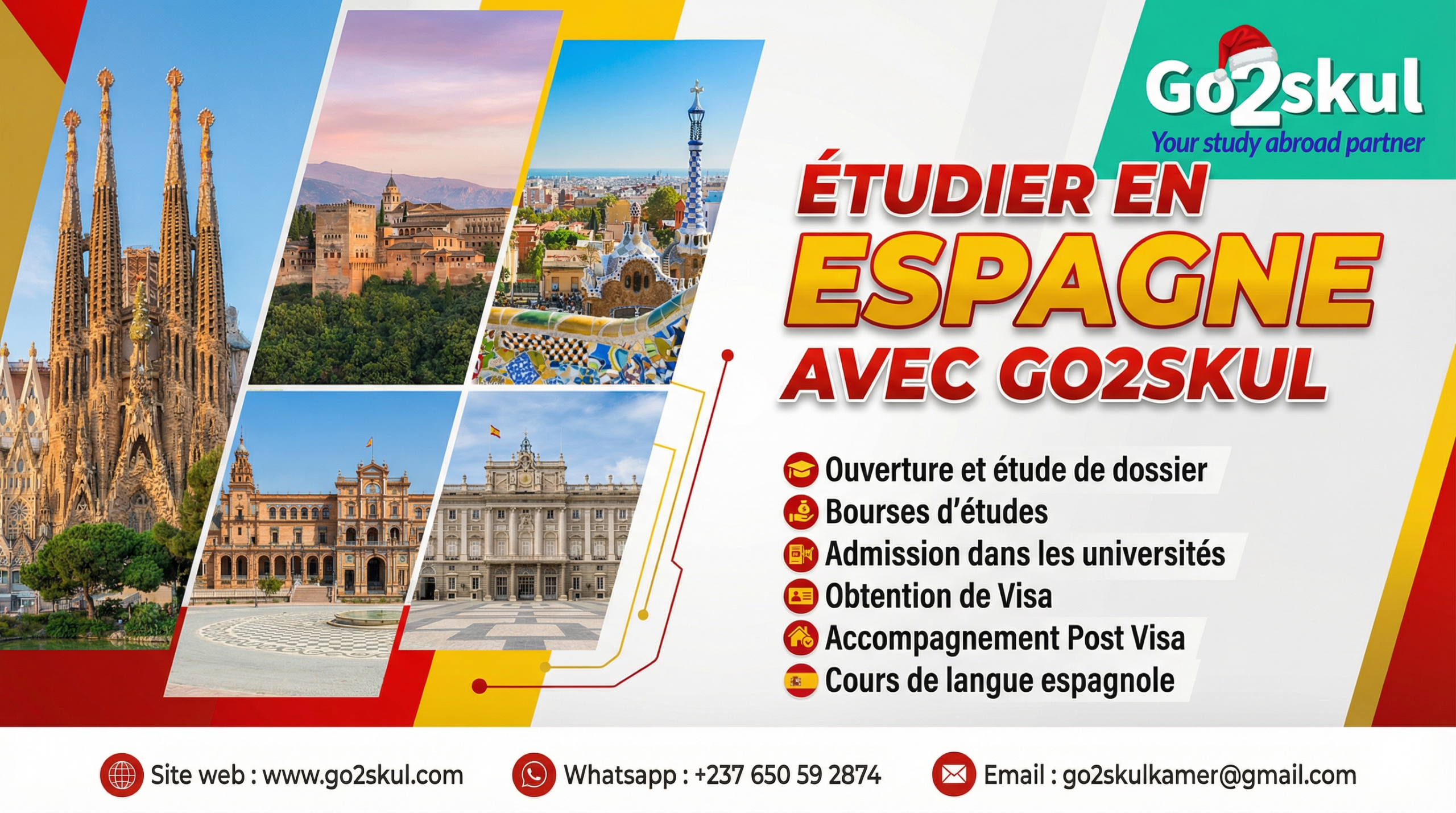 Études en Espagne Visa Étudiant et Admissions Universités Espagnoles